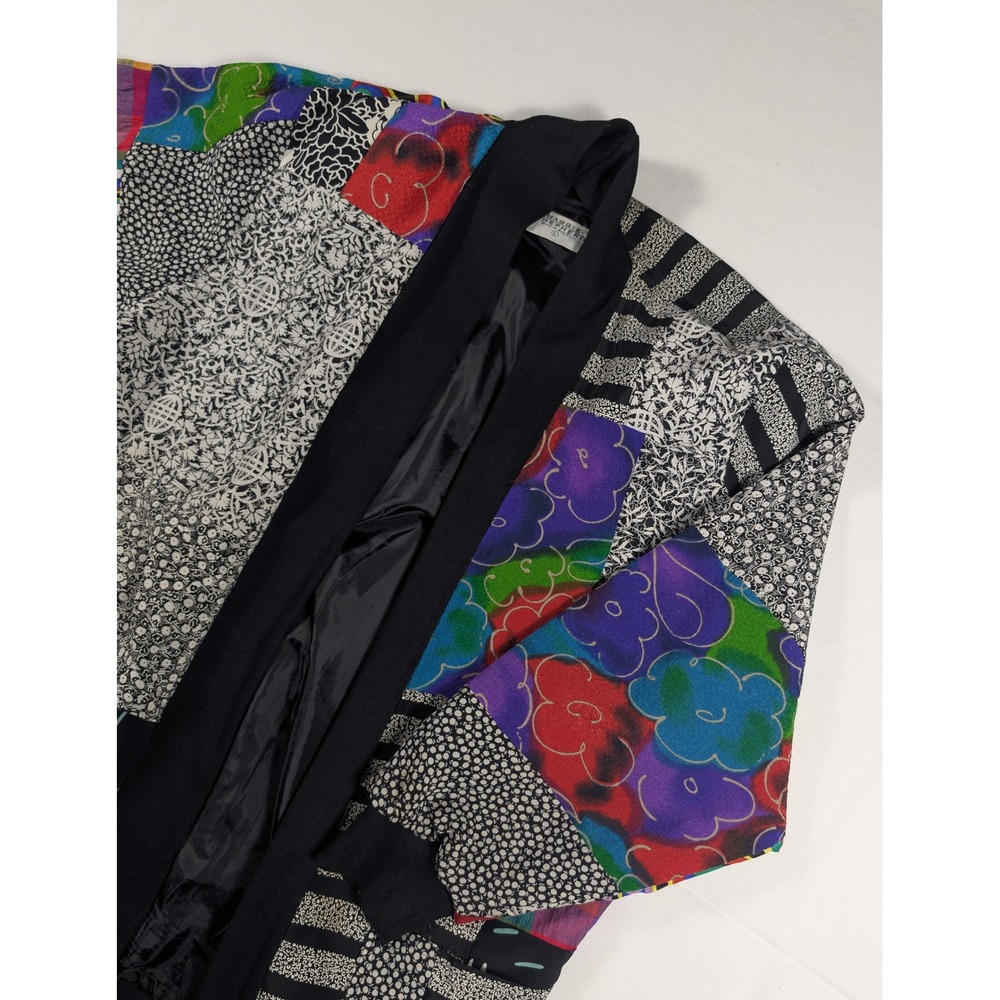 Margie Shepherd Vintage Patchwork Jacket Art To Wear Multicolor XL